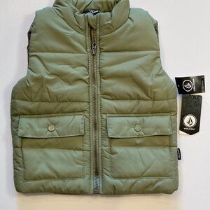 Volcom Toddler 2T Green Quilted Vest NWT